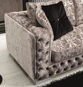Dark gray tufted sectional made in Italy additional photo 3 of 3