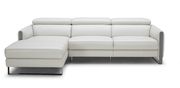 White premium leather power recliner sectional sofa by J&M additional picture 2