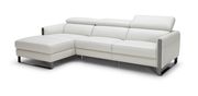 White premium leather power recliner sectional sofa by J&M additional picture 3