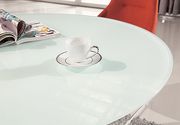 Round frosted glass top casual style dining table by J&M additional picture 2