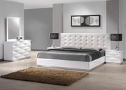 White contemporary bed w/ platform and long hb by J&M additional picture 2
