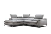 Elemental gray leather recliner sectional sofa by J&M additional picture 3