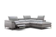 Elemental gray leather recliner sectional sofa by J&M additional picture 4