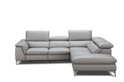 Elemental gray leather recliner sectional sofa by J&M additional picture 5