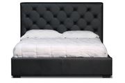 Black diamond-tuft affordable full size bed w/ storage by J&M additional picture 2