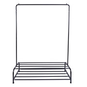 Clothing garment rack with shelves, black metal cloth hanger rack stand clothes by La Spezia additional picture 2