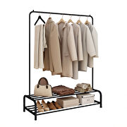 Clothing garment rack with shelves, black metal cloth hanger rack stand clothes by La Spezia additional picture 4