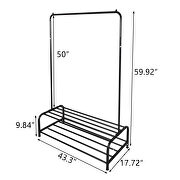 Clothing garment rack with shelves, black metal cloth hanger rack stand clothes by La Spezia additional picture 5