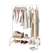 Clothing garment rack with shelves, white metal cloth hanger rack stand clothes by La Spezia additional picture 5