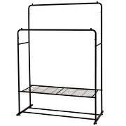 Garment rack freestanding hanger double rods multi-functional bedroom clothing rack by La Spezia additional picture 8
