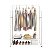 Garment rack freestanding hanger double rods multi-functional bedroom clothing rack by La Spezia additional picture 6