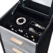 Black, silver and gold finish  jewelry armoire by La Spezia additional picture 4