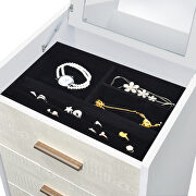 White, champagne and gold finish jewelry armoire by La Spezia additional picture 3