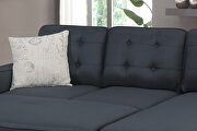 Black tufted polyfiber reversible 3-pc sectional sofa set by La Spezia additional picture 15