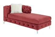 Burgundy velvet tufted cushion gorgeous sectional sofa by La Spezia additional picture 11