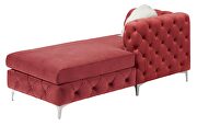 Burgundy velvet tufted cushion gorgeous sectional sofa by La Spezia additional picture 3