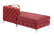 Burgundy velvet tufted cushion gorgeous sectional sofa by La Spezia additional picture 10
