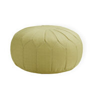 Green fabric round pouf ottoman by La Spezia additional picture 2