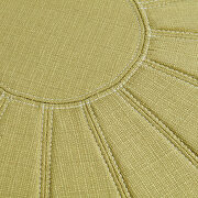 Green fabric round pouf ottoman by La Spezia additional picture 3