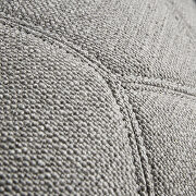 Gray fabric round pouf ottoman by La Spezia additional picture 4