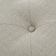 Gray linen-hued fabric accent ottoman by La Spezia additional picture 4