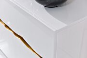 High gloss finish modern white and gold buffet by La Spezia additional picture 2