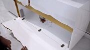 High gloss finish modern white and gold buffet by La Spezia additional picture 4