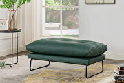 Green vegan leather contemporary loveseat and ottoman by La Spezia additional picture 6