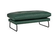 Green vegan leather contemporary loveseat and ottoman by La Spezia additional picture 7