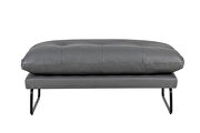 Gray vegan leather contemporary loveseat and ottoman by La Spezia additional picture 5