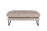 Gray velvet contemporary loveseat and ottoman by La Spezia additional picture 5