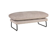 Gray velvet contemporary loveseat and ottoman by La Spezia additional picture 7