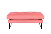 Pink velvet contemporary loveseat and ottoman by La Spezia additional picture 5