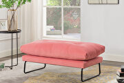 Pink velvet contemporary loveseat and ottoman by La Spezia additional picture 6