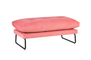 Pink velvet contemporary loveseat and ottoman by La Spezia additional picture 7