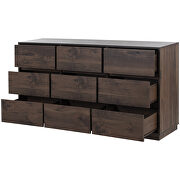 Midcentury modern 9 drawers dresser in dark brown by La Spezia additional picture 2