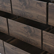 Midcentury modern 9 drawers dresser in dark brown by La Spezia additional picture 11