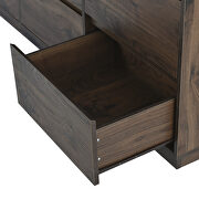 Midcentury modern 9 drawers dresser in dark brown by La Spezia additional picture 4