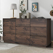 Midcentury modern 9 drawers dresser in dark brown by La Spezia additional picture 7