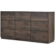 Midcentury modern 9 drawers dresser in dark brown by La Spezia additional picture 8