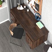 Home office computer desk with 4 drawers in walnut by La Spezia additional picture 3
