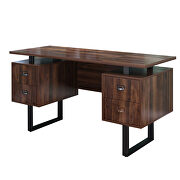 Home office computer desk with 4 drawers in walnut by La Spezia additional picture 5