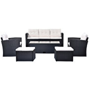 6-piece all-weather wicker pe rattan patio outdoor dining conversation sectional se additional photo 3 of 19