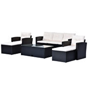 6-piece all-weather wicker pe rattan patio outdoor dining conversation sectional se by La Spezia additional picture 9
