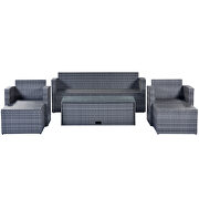6-piece all-weather wicker pe rattan patio outdoor dining conversation sectional se by La Spezia additional picture 11