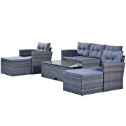 6-piece all-weather wicker pe rattan patio outdoor dining conversation sectional se by La Spezia additional picture 15