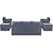 6-piece all-weather wicker pe rattan patio outdoor dining conversation sectional se by La Spezia additional picture 7