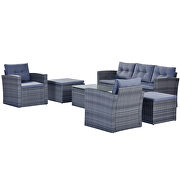 6-piece all-weather wicker pe rattan patio outdoor dining conversation sectional se by La Spezia additional picture 10