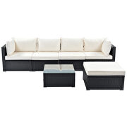 6-piece patio furniture set corner sofa set with thick removable cushions additional photo 2 of 19