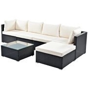 6-piece patio furniture set corner sofa set with thick removable cushions additional photo 3 of 19